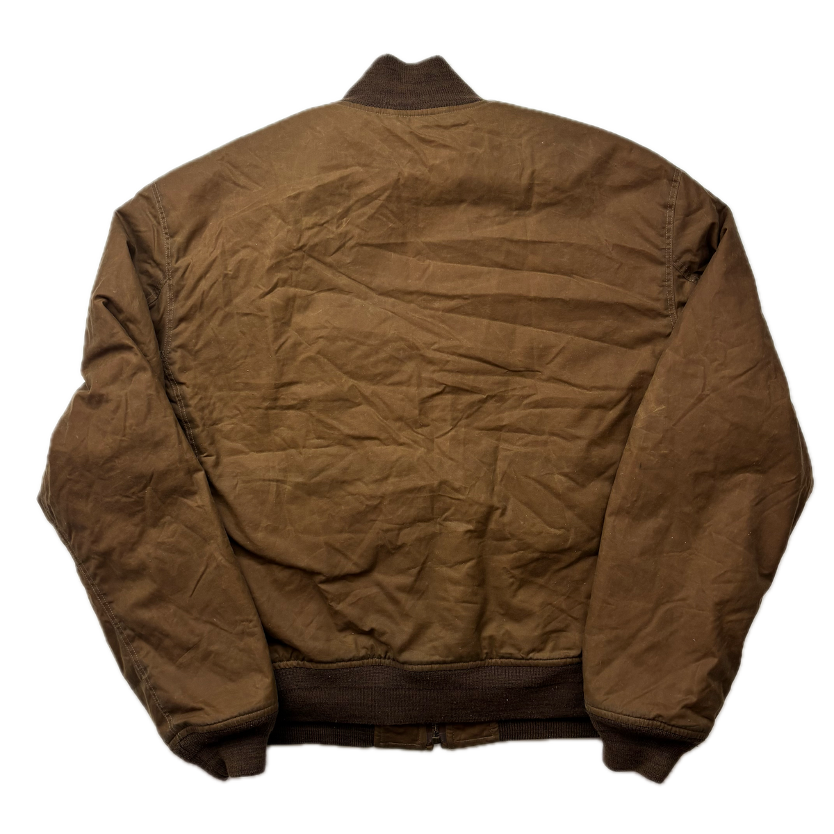 Polo Ralph Lauren Brown Oil Cloth Waxed Bomber Jacket - XL