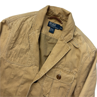 Polo Ralph Lauren Beige Tan Hunting Sports Jacket Shooting Blazer (Cotton) - M