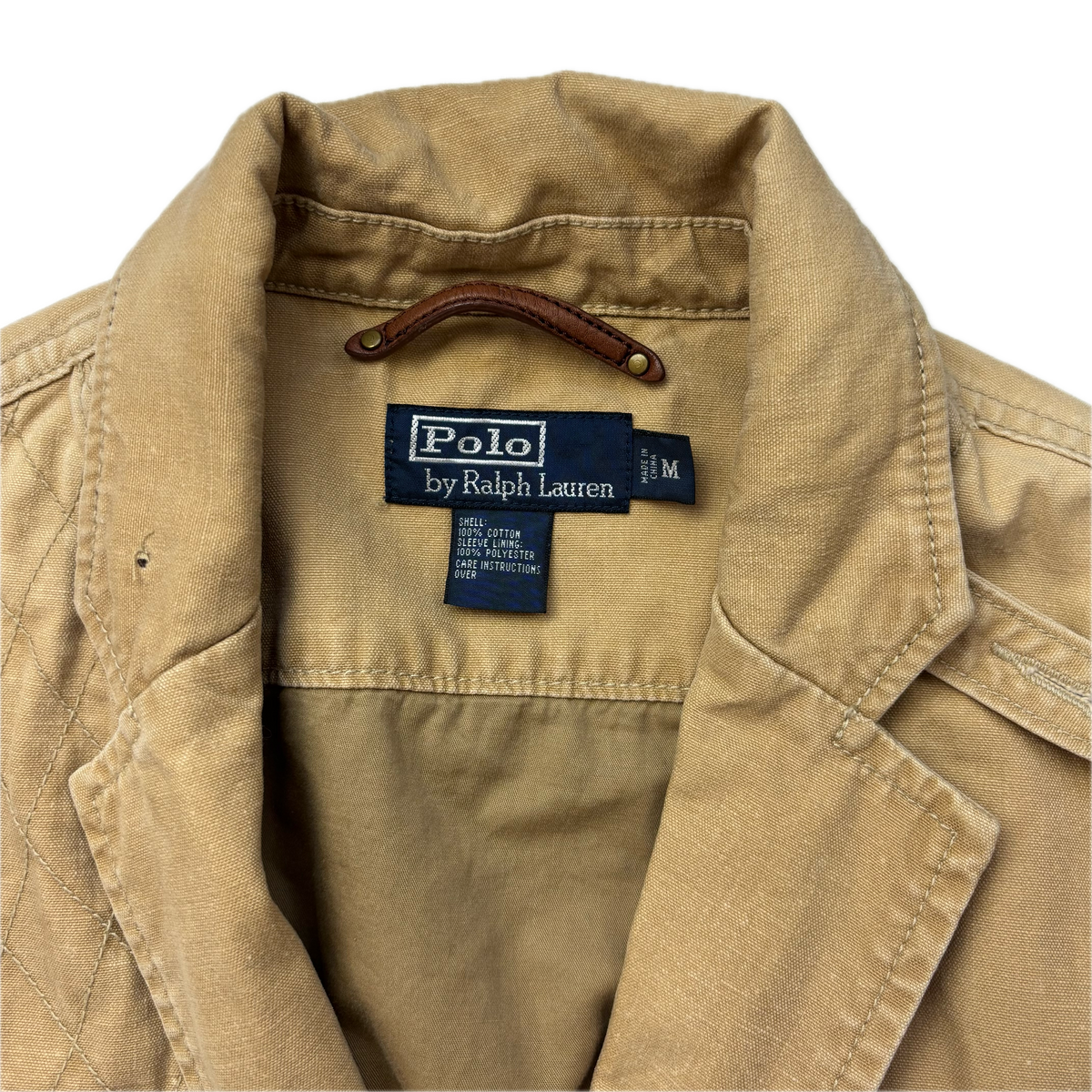 Polo Ralph Lauren Beige Tan Hunting Sports Jacket Shooting Blazer (Cotton) - M