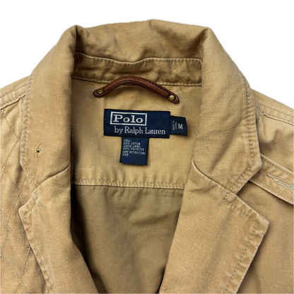Polo Ralph Lauren Beige Tan Hunting Sports Jacket Shooting Blazer (Cotton) - M