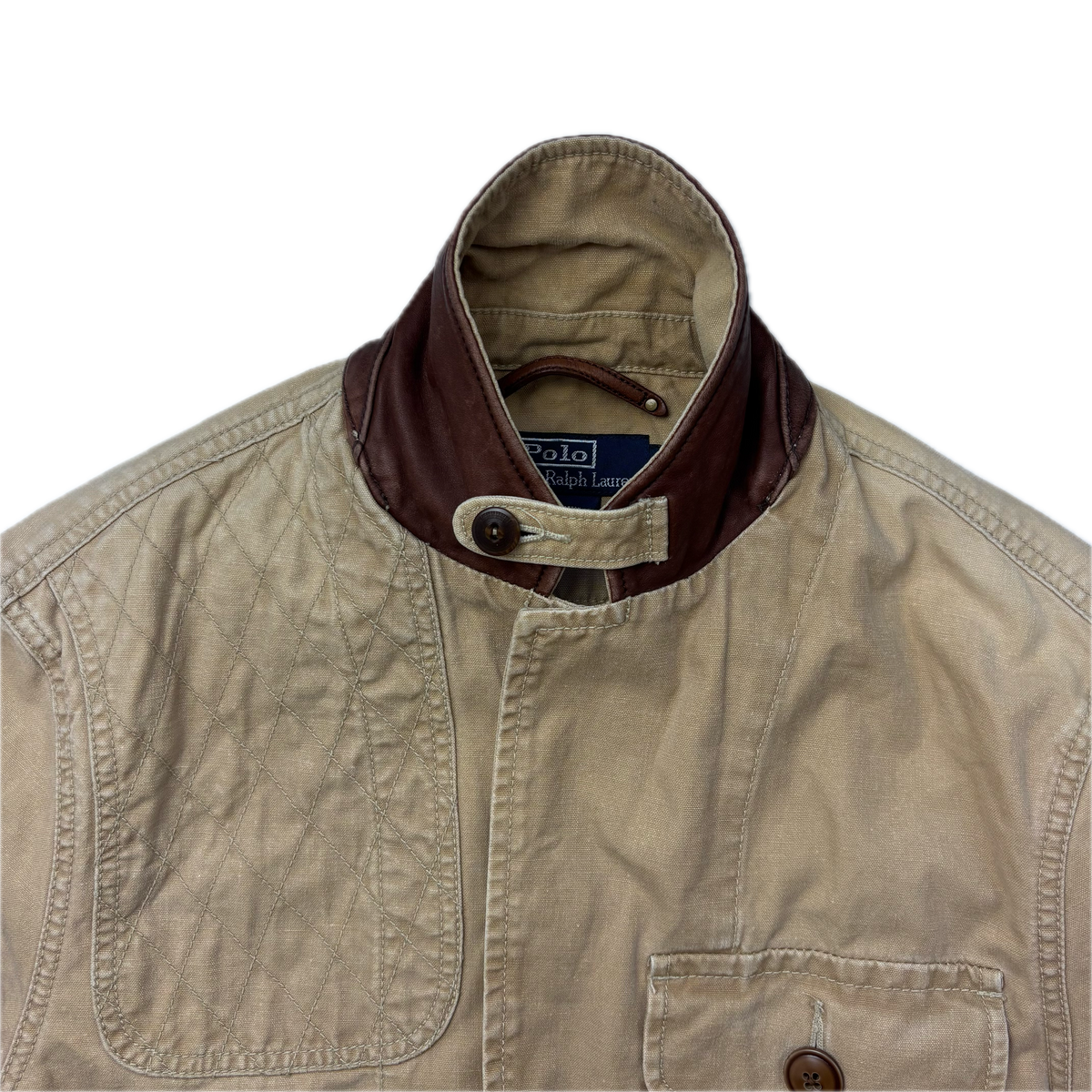 Polo Ralph Lauren Beige Tan Hunting Sports Jacket Shooting Blazer (Cotton) - M