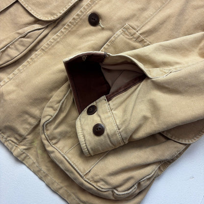 Polo Ralph Lauren Beige Tan Hunting Sports Jacket Shooting Blazer (Cotton) - M