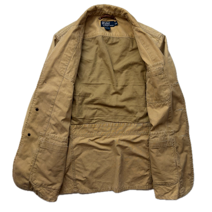 Polo Ralph Lauren Beige Tan Hunting Sports Jacket Shooting Blazer (Cotton) - M