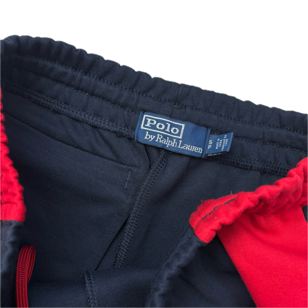 Polo Ralph Lauren Uni Patch Navy Red Joggers Track Pants Retro - M