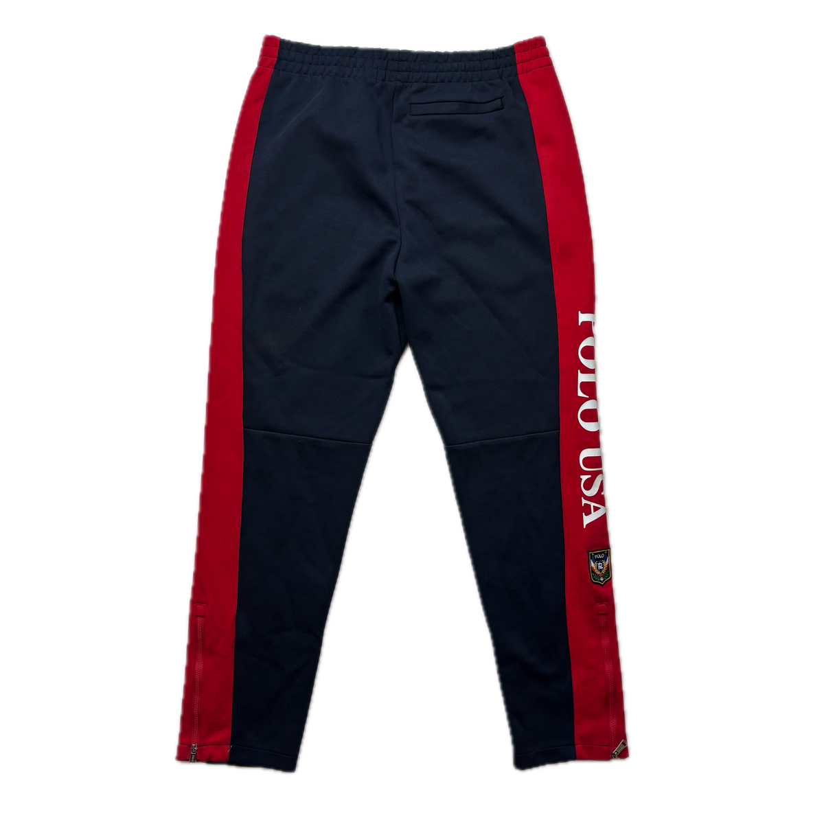Polo Ralph Lauren Uni Patch Navy Red Joggers Track Pants Retro - M