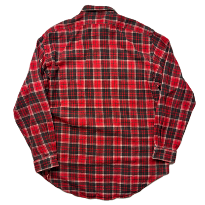 RRL Red Black Plaid Work Shirt (Cotton) - XL