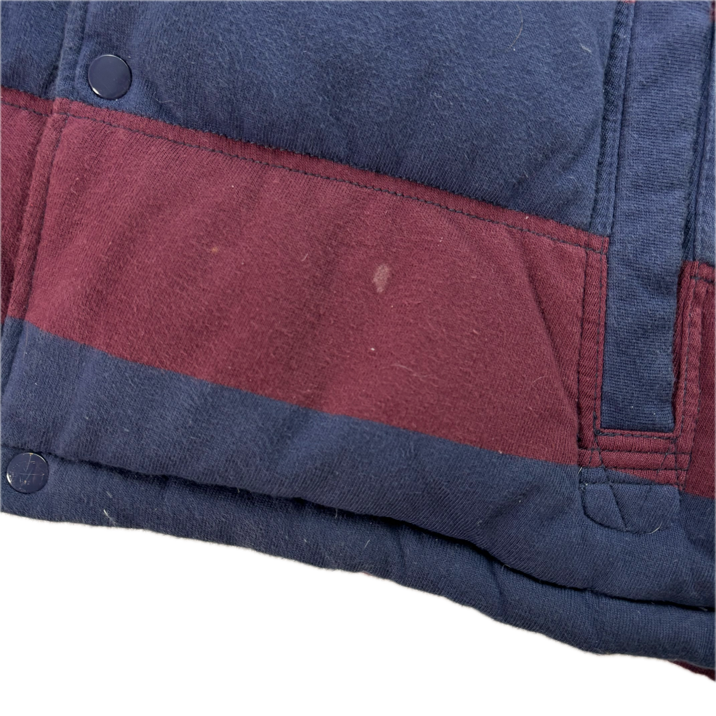 Rugby Georgetown Striped Collegiate Gilet - L