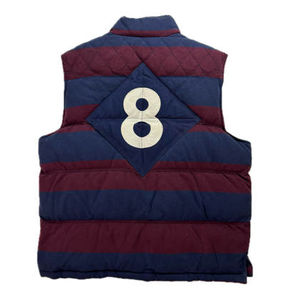 Rugby Georgetown Striped Collegiate Gilet - L