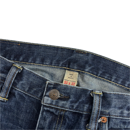 RRL Ralph Lauren Blue Jeans Narrow Slim Fit Denim - 33x32