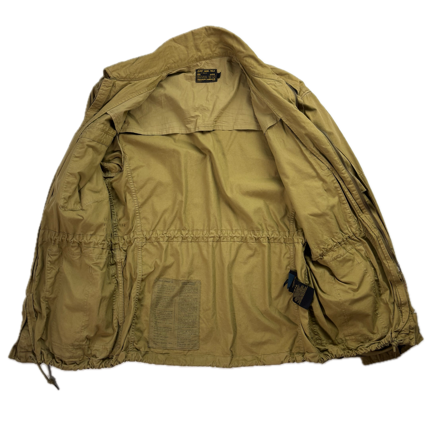 Polo Ralph Lauren Khaki Tan Army Military Field Jacket - L
