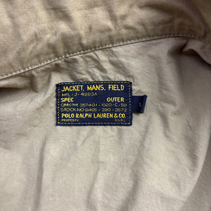 Polo Ralph Lauren Khaki Tan Army Military Field Jacket - L