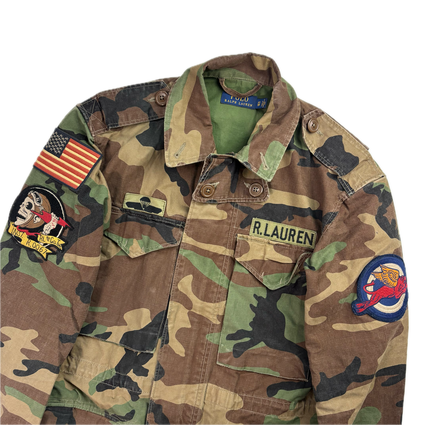 Polo Ralph Lauren Camo Military Jacket Parka Field - XS