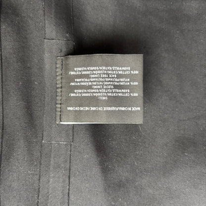 Black Label Double Breast Taped Seams Pea Coat Rain Jacket Mac - L