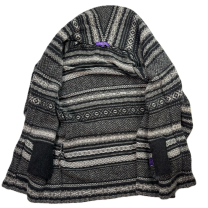 Purple Label Grey Belted Fairisle Cardigan (Cashmere Wool) - XL