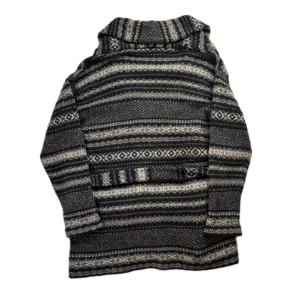 Purple Label Grey Belted Fairisle Cardigan (Cashmere Wool) - XL