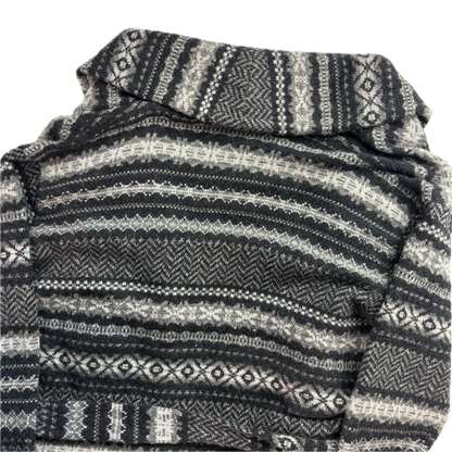 Purple Label Grey Belted Fairisle Cardigan (Cashmere Wool) - XL