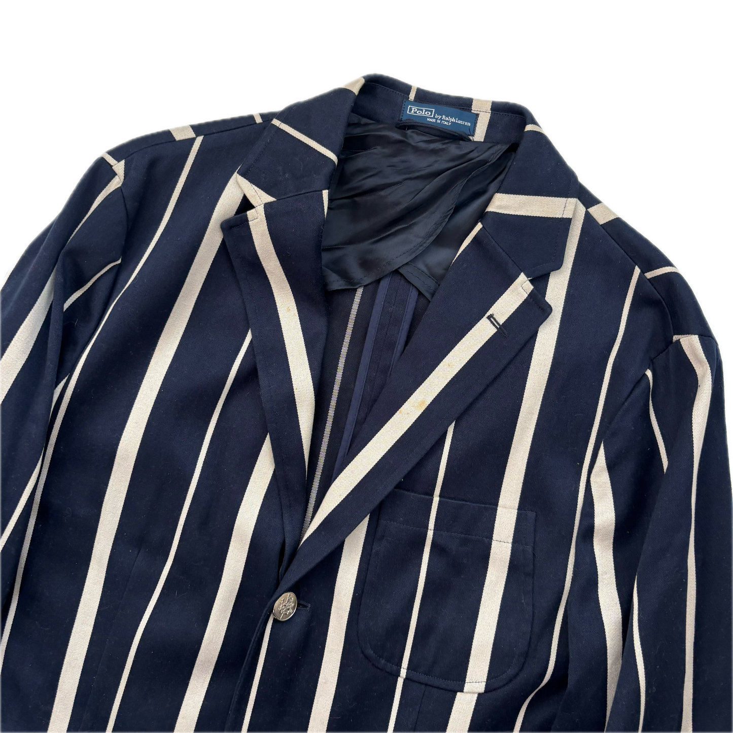 Polo Ralph Lauren Navy Striped Rowing Sports Jacket Blazer - 46 (42)