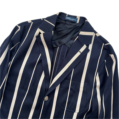Polo Ralph Lauren Navy Striped Rowing Sports Jacket Blazer - 46 (42)