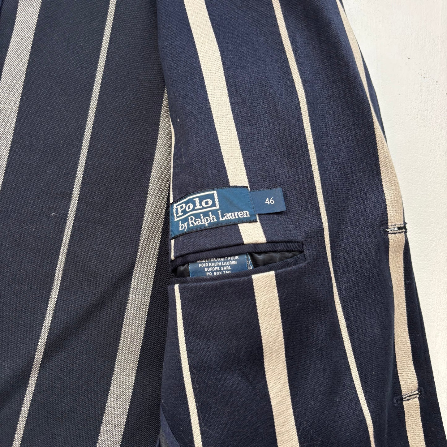 Polo Ralph Lauren Navy Striped Rowing Sports Jacket Blazer - 46 (42)