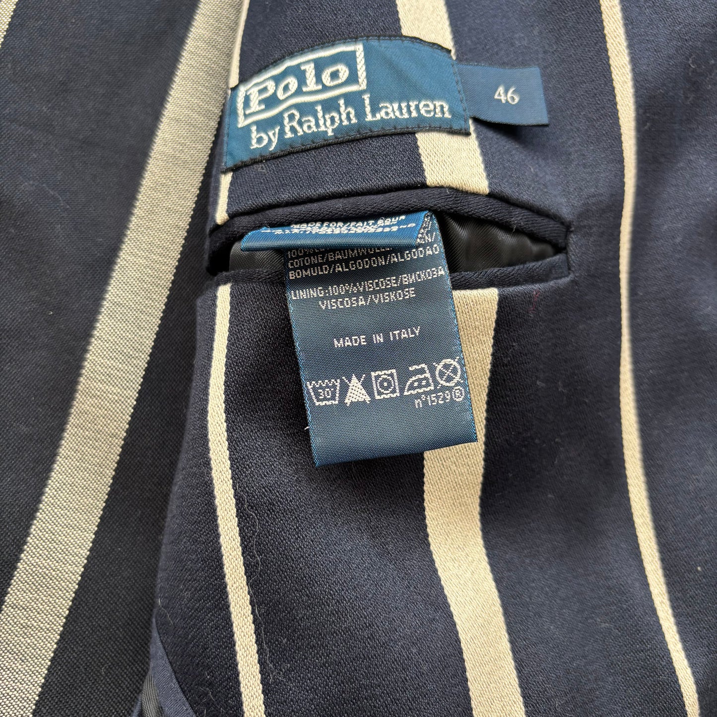 Polo Ralph Lauren Navy Striped Rowing Sports Jacket Blazer - 46 (42)