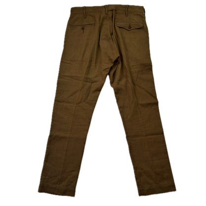 RRL Ralph Lauren Khaki Green Chinos Trouser  (Cotton / Wool) - 30x30