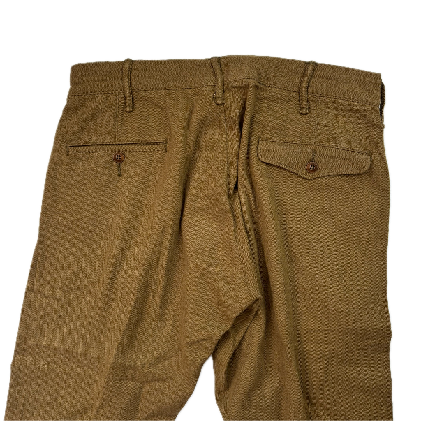 RRL Ralph Lauren Khaki Green Chinos Trouser  (Cotton / Wool) - 30x30