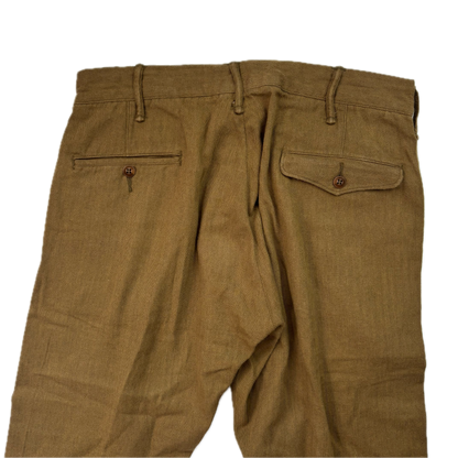 RRL Ralph Lauren Khaki Green Chinos Trouser  (Cotton / Wool) - 30x30