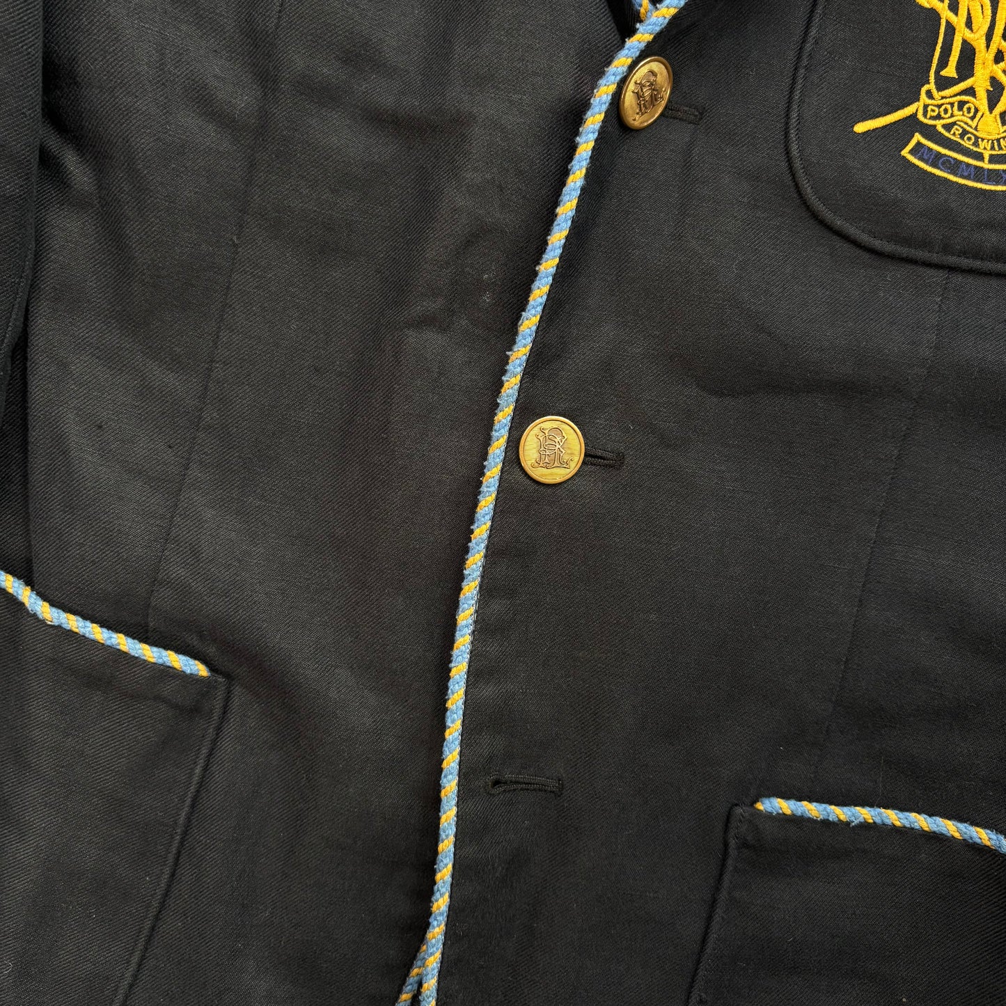 Polo Ralph Lauren Navy Rowing Crest Sports Jacket Blazer - S
