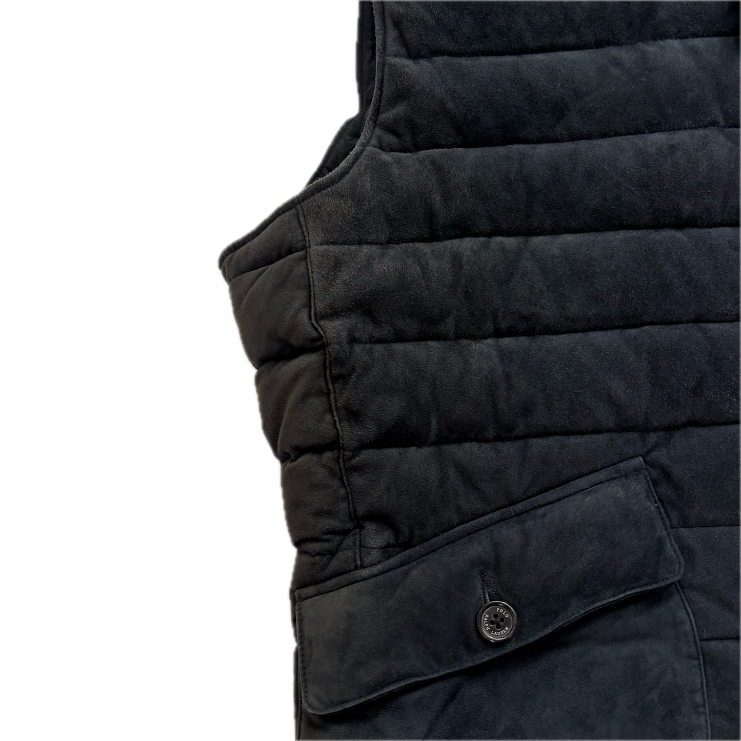 Polo Ralph Lauren Navy Suede Body Warmer Gilet  - L