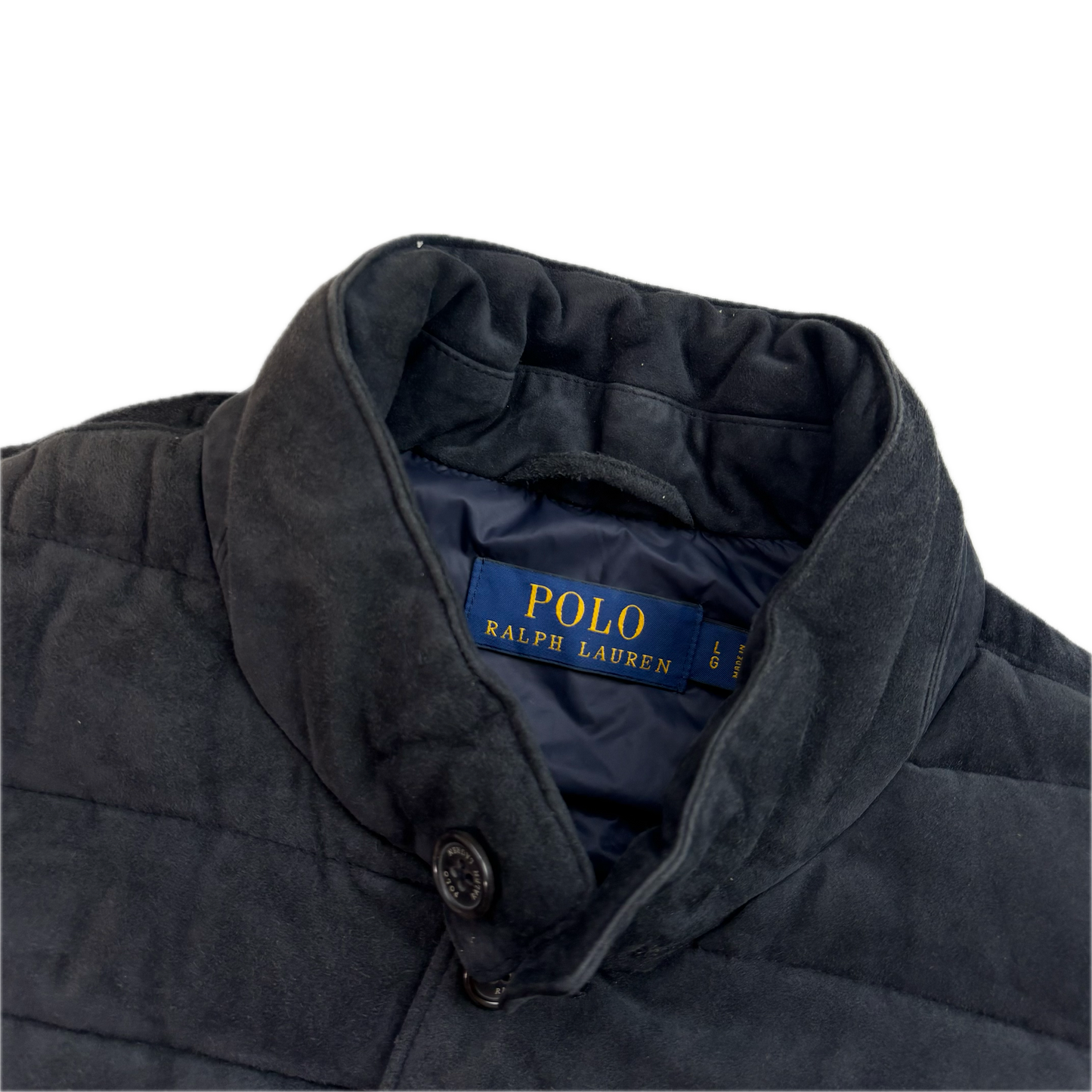 Polo Ralph Lauren Navy Suede Body Warmer Gilet  - L
