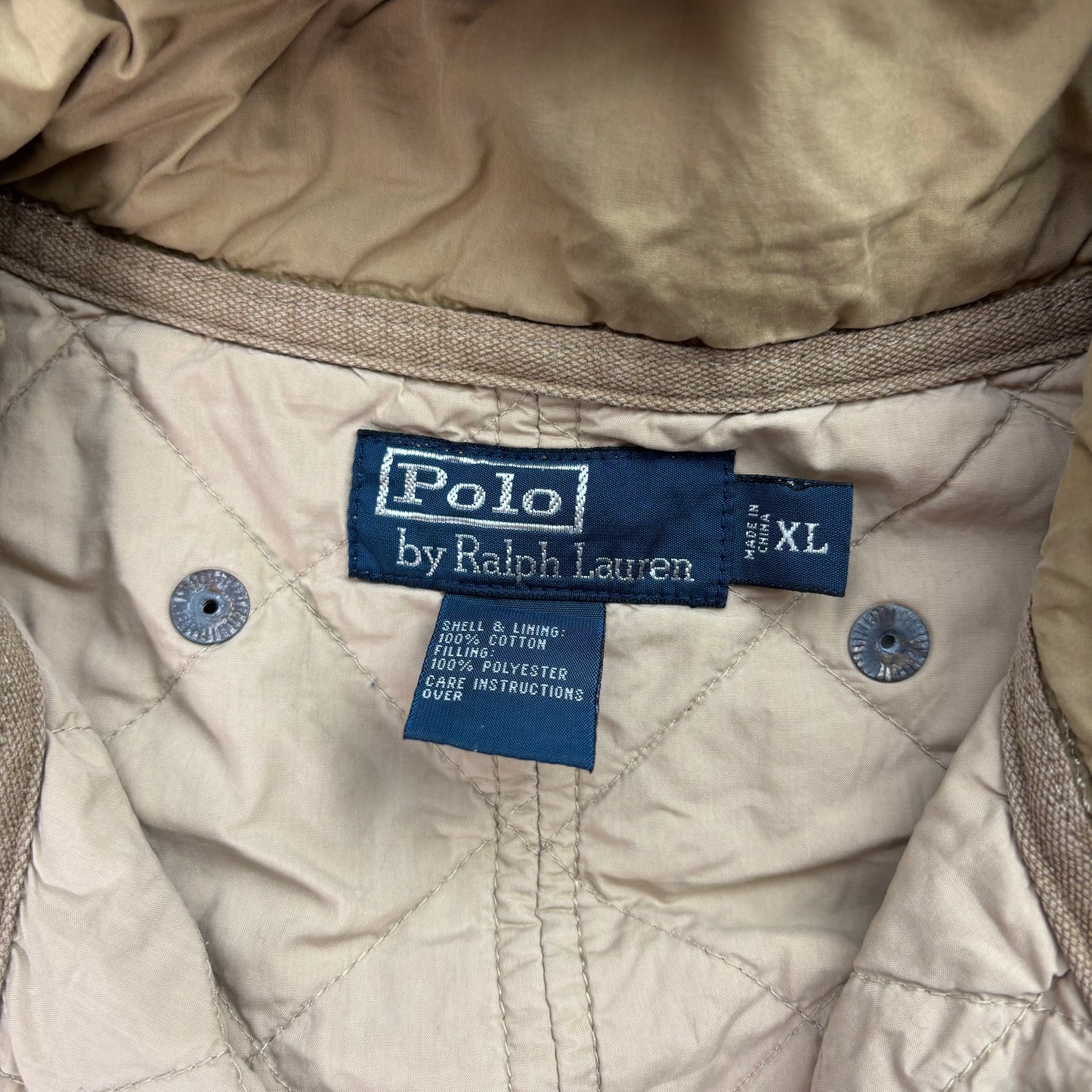 Polo Ralph Lauren Tan Quilted Liner Jacket  - XL