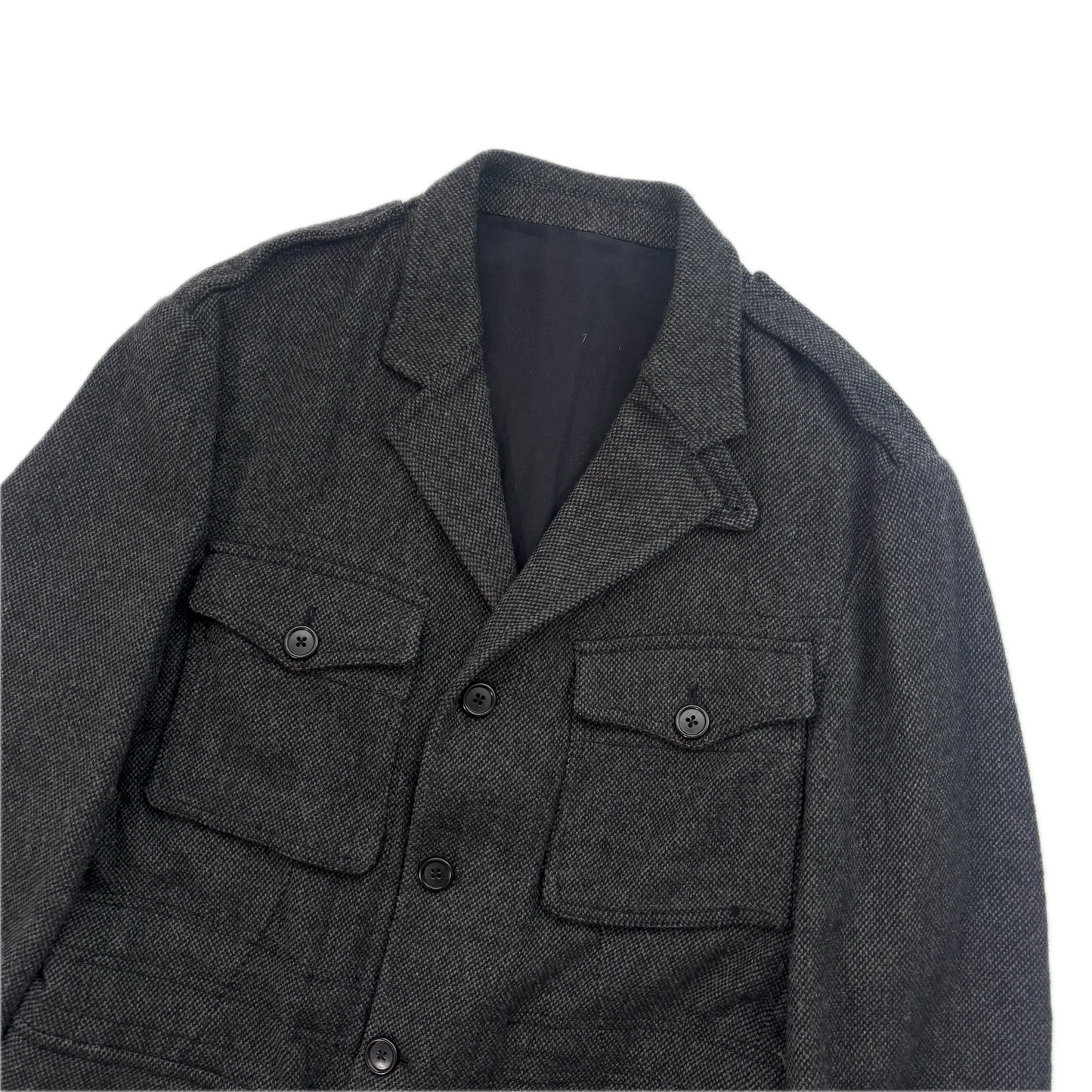 Polo Ralph Lauren Grey Military Safari Sports Coat Blazer (Wool)  - M