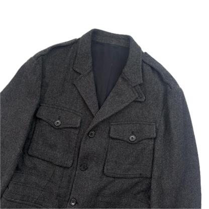 Polo Ralph Lauren Grey Military Safari Sports Coat Blazer (Wool)  - M