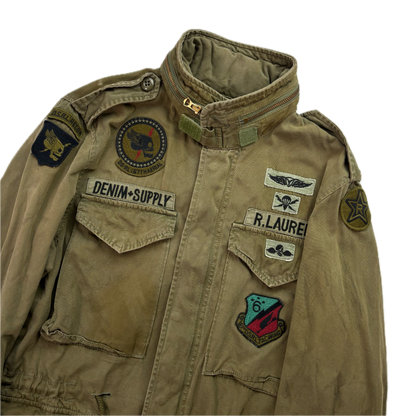 Denim Supply Green Military Parka Army Patch Jacket - S