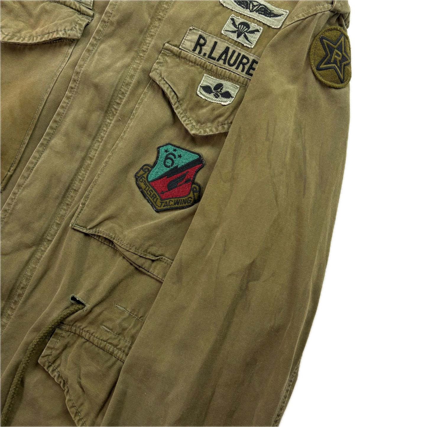 Denim Supply Green Military Parka Army Patch Jacket - S