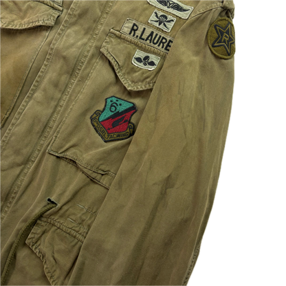 Denim Supply Green Military Parka Army Patch Jacket - S