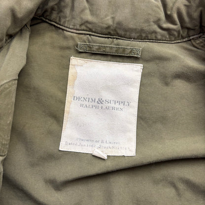 Denim Supply Green Military Parka Army Patch Jacket - S