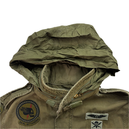 Denim Supply Green Military Parka Army Patch Jacket - S