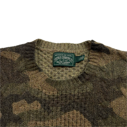Ralph Lauren Polo Country Camo Cable Knit Jumper (Wool) - L