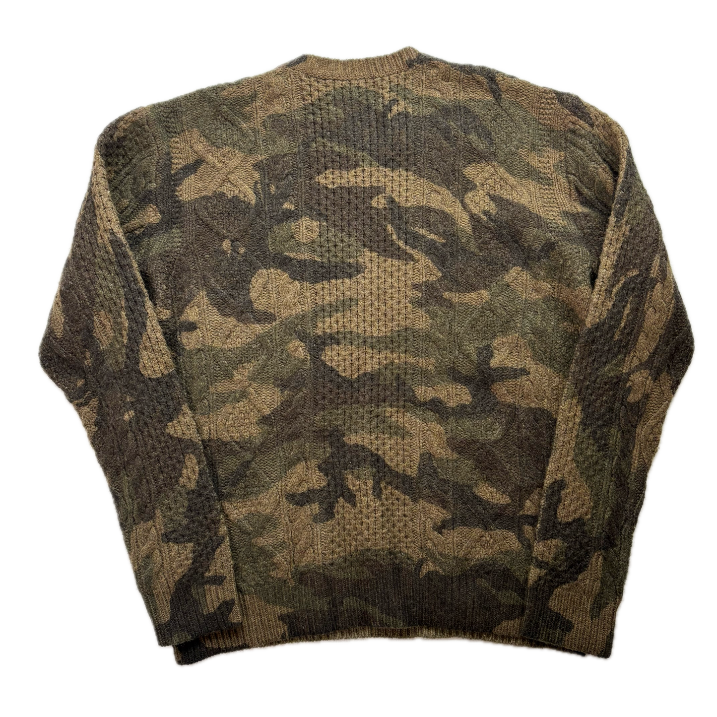 Ralph Lauren Polo Country Camo Cable Knit Jumper (Wool) - L
