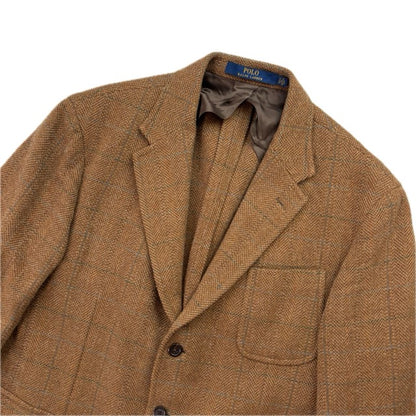 Polo Ralph Lauren Brown Tweed Blazer Sports Coat (Silk Wool) - 42R