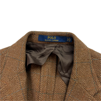 Polo Ralph Lauren Brown Tweed Blazer Sports Coat (Silk Wool) - 42R