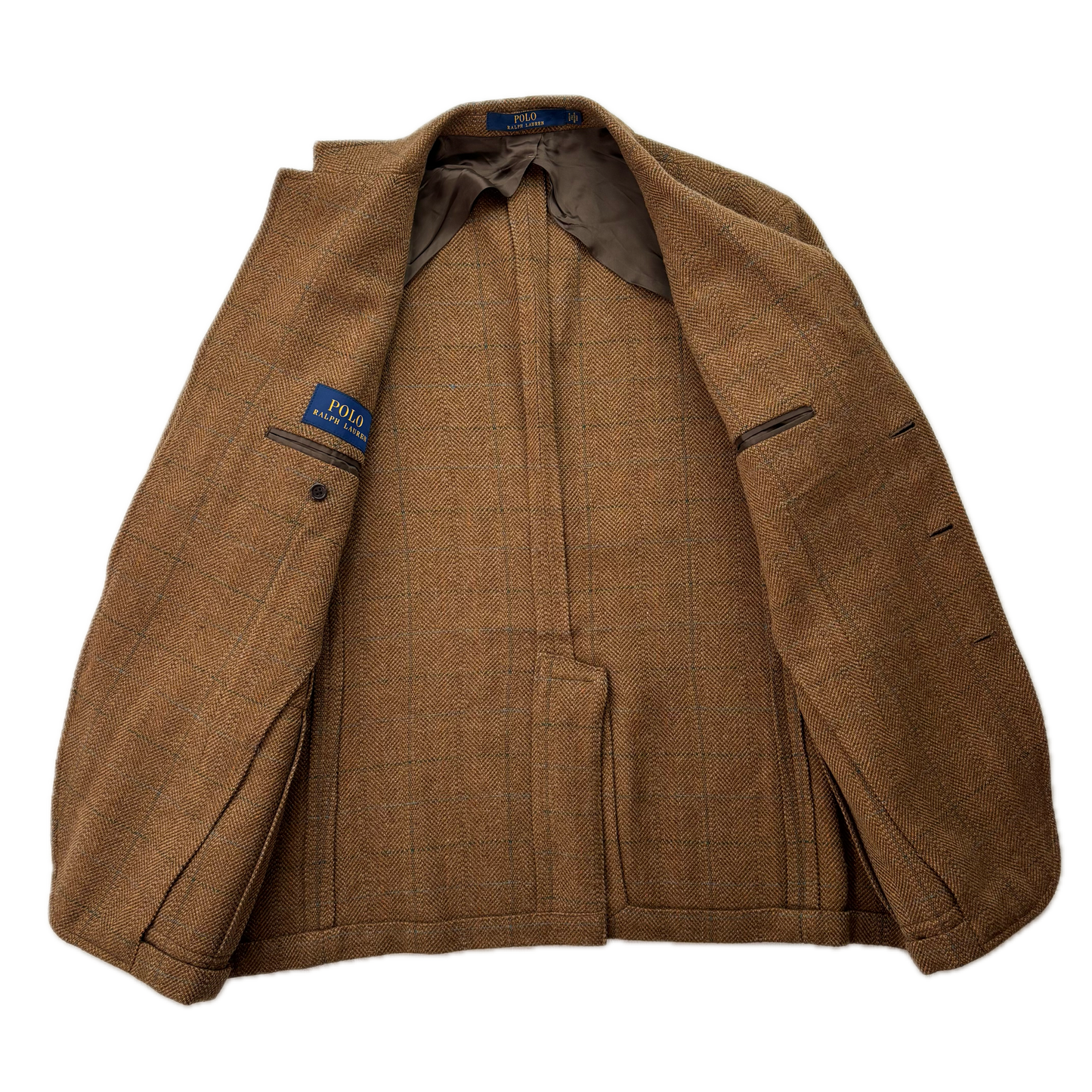 Polo Ralph Lauren Brown Tweed Blazer Sports Coat (Silk Wool) - 42R