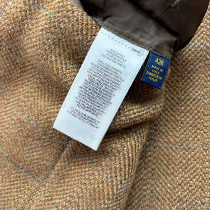 Polo Ralph Lauren Brown Tweed Blazer Sports Coat (Silk Wool) - 42R