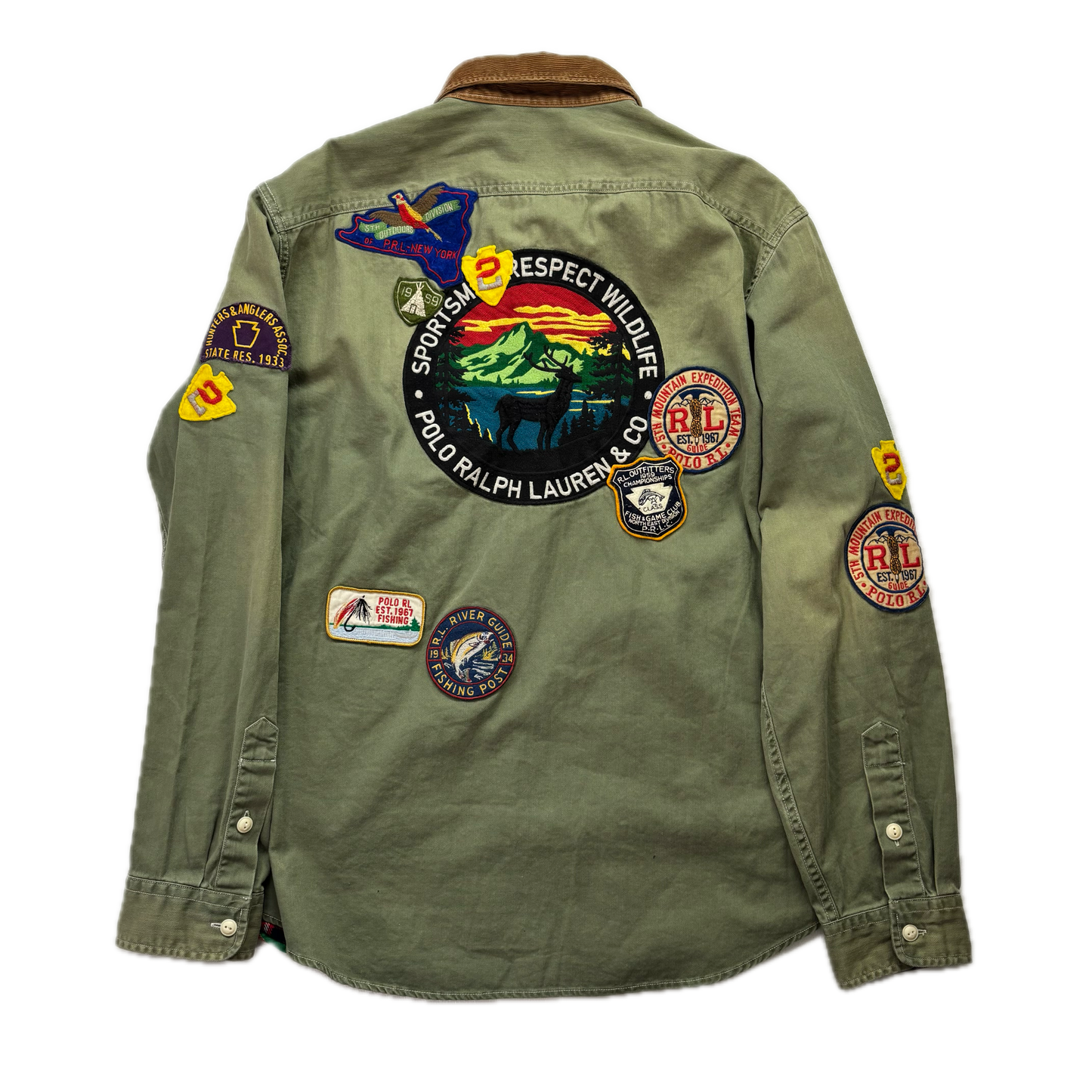 Polo Ralph Lauren Sportsman Wildlife Patch Patchwork  Shirt - XL