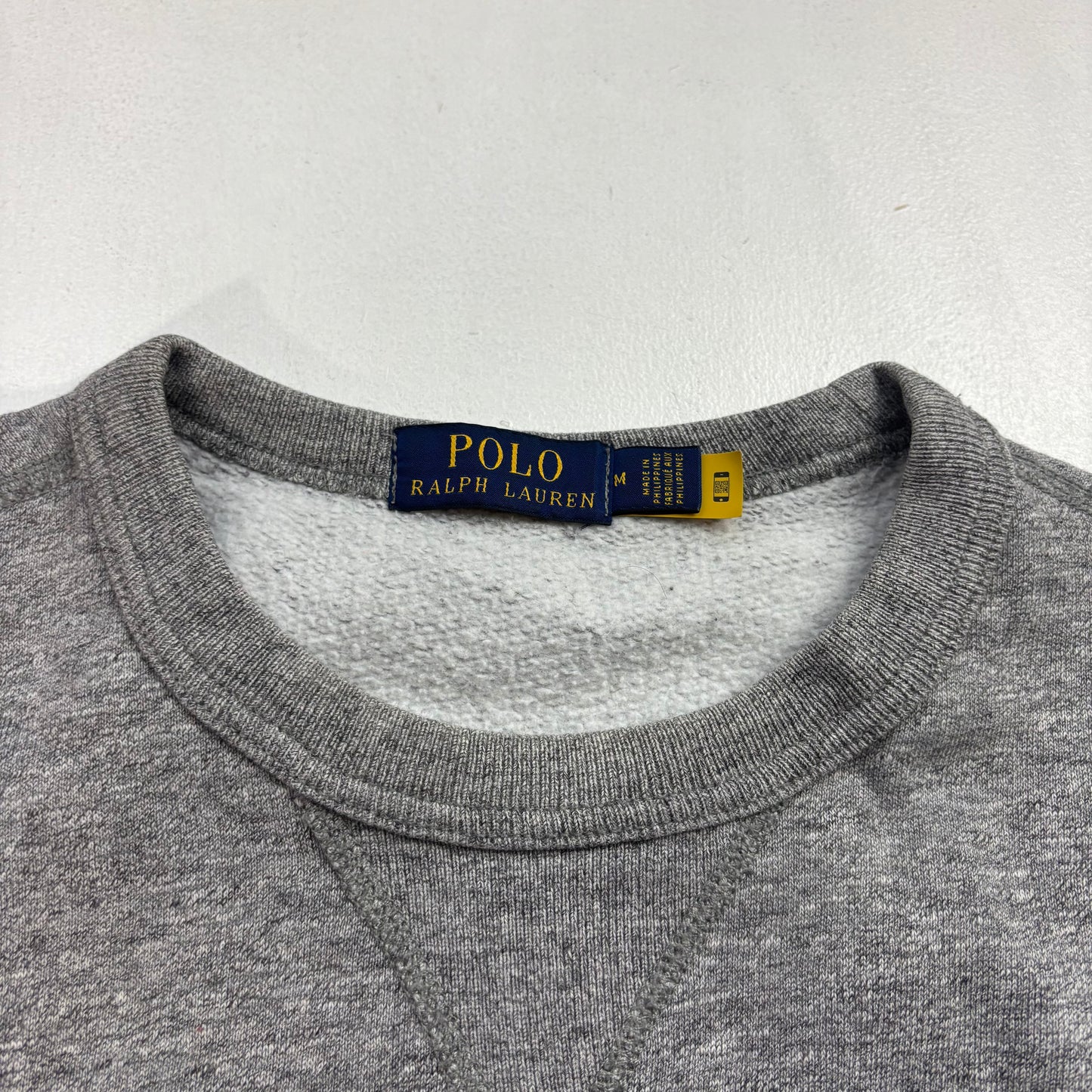 Polo Ralph Lauren Grey Bulldog Collegiate Patches PRLFC Sweatshirt - M