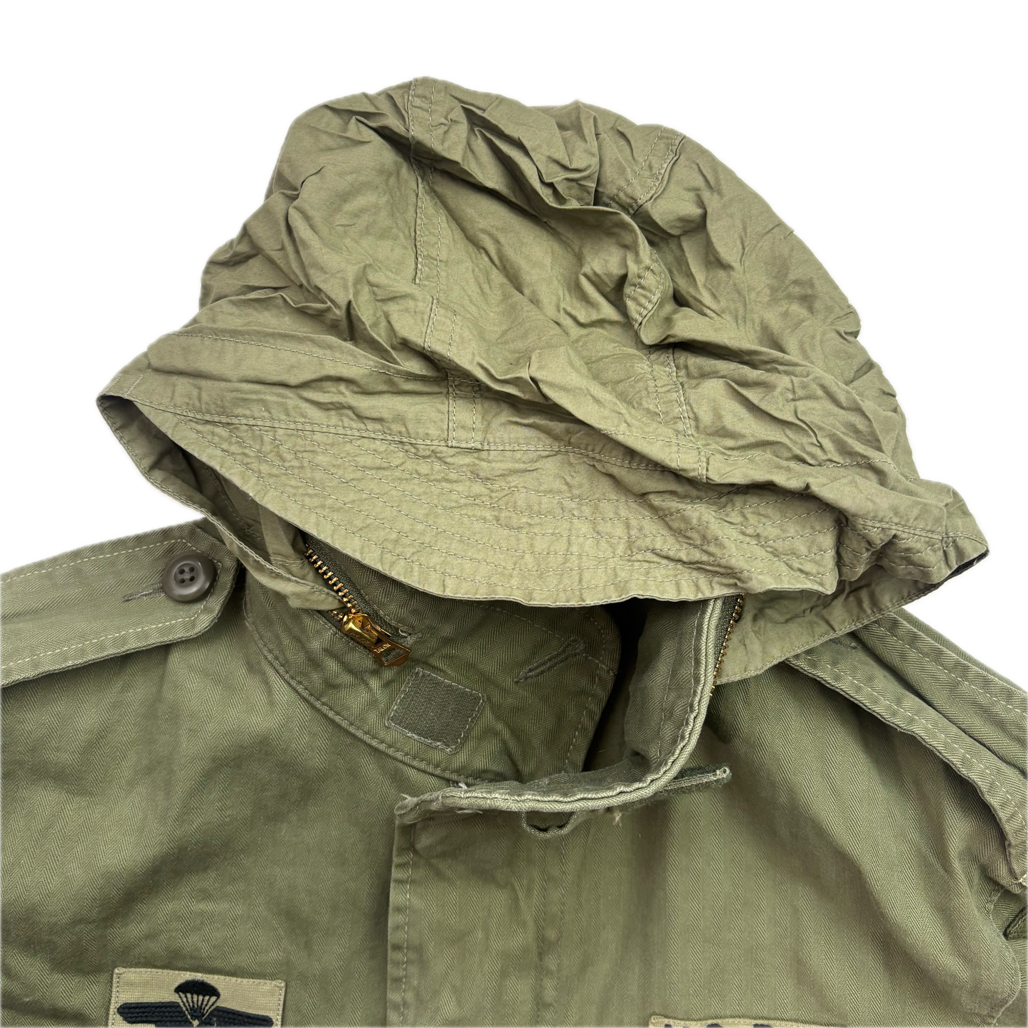Polo Ralph Lauren Green Army Military Field Jacket Patches - S