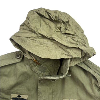 Polo Ralph Lauren Green Army Military Field Jacket Patches - S