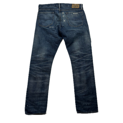 Polo Ralph Lauren Varick Slim Straight Jeans Patchwork Distressed - 33x32