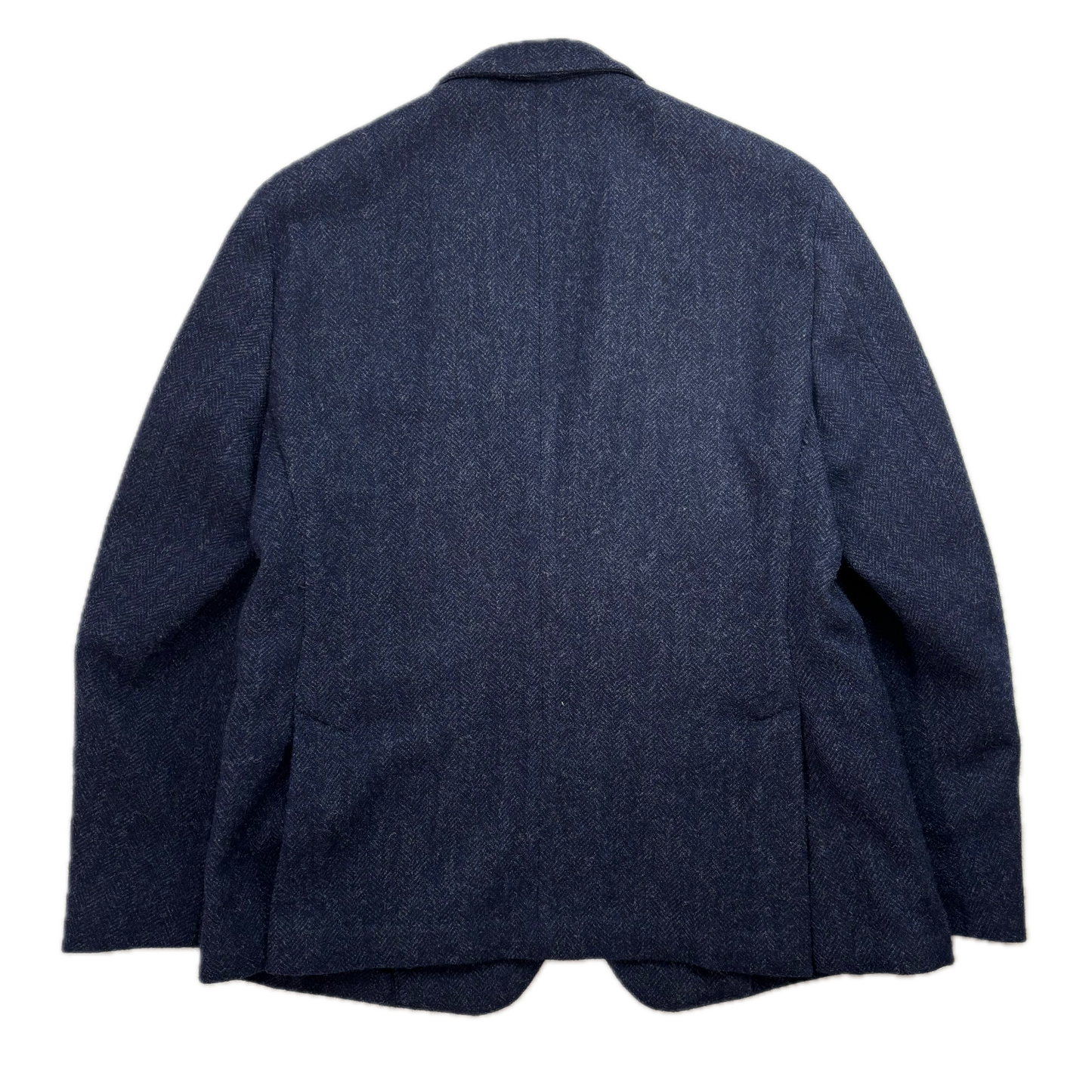 Polo Ralph Lauren Navy Blue Herringbone Blazer Sports Coat (Wool) - 44R